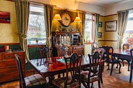 dining area at scotland hunting lodge