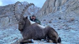 Nice Pakistan Ibex Trophy in the mountains