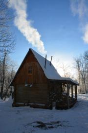 Moose hunt A-frame cabin