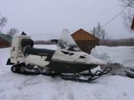 Snowmobile used for bear hunting