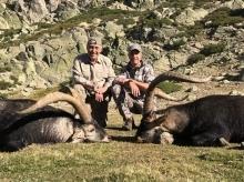 2 Hunters with their Gredos ibex trophies