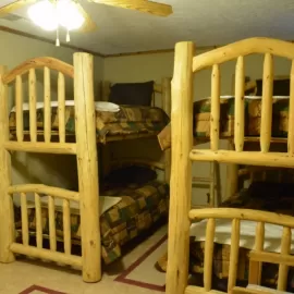 hunting lodge bedroom in Texas
