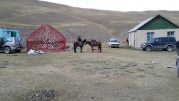 Marco Polo base camp in Kyryzstan