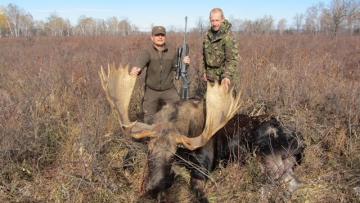 A Kamchatka hunter with a nice moose