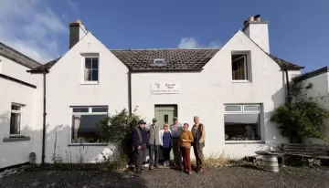 outside Scottish hunting camp