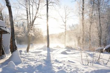 Russian wilderness snow view