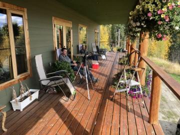 Rear Deck at Canadian Lynx Lodge