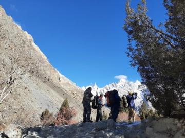 Hiking into the mountains in Pakistan