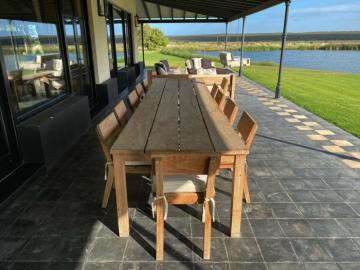 Exterior free-range red stag dining area
