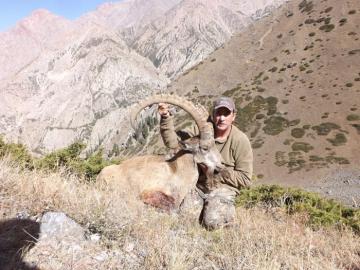 Proud Hunter with his trophy Ibex